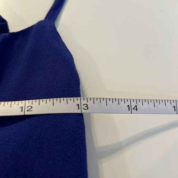 OLIVACEOUS blue top w/ side zipper, adjustable straps & elastic back panel NWT - Picture 8 of 9